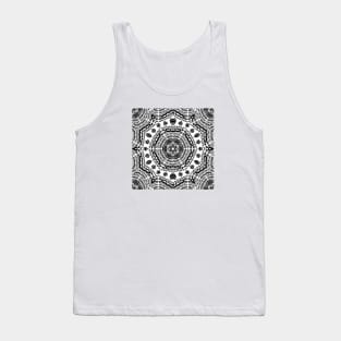 Downward Striation Medallions Tank Top